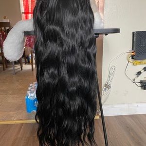 28 inch black wig